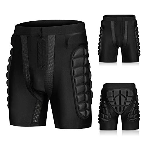 Tomshin Shorts acolchoados com proteção para quadril, dura para quadril, proteção para quadril, snow