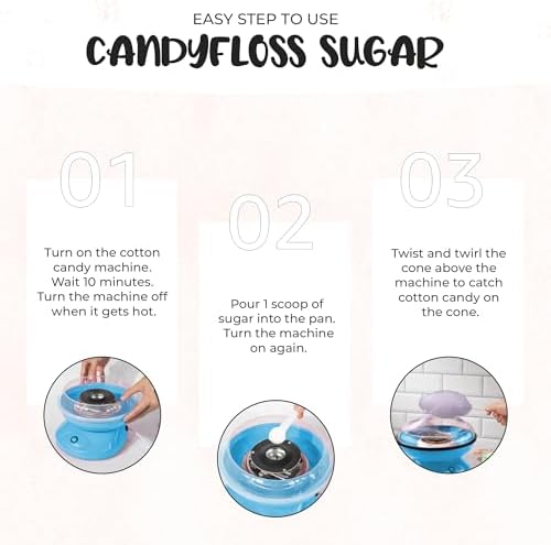 200g Professional Candy Floss Cotton Candy Sugar in 51 Different Flavours (Cherry Cola)