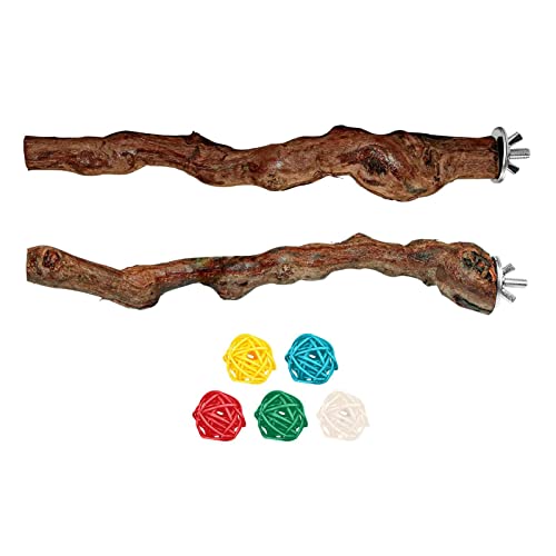 Parakeet Perches For Cage, Natural Grape Vines Birds Standing Perch Birds Tree Branch Holder, Birds Cockatiels Cage Standing Stick For Home, Garden, Patio Suyam #TOP7