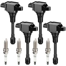 Set of 4 Ignition Coil Pack and Spark Plugs Fits 2007 2008 2009 2010 2011 2012 2013 for Nissan Altima Versa Sentra Rogue Cube NV200 2.5 1.8 1.6 2.0 L4 Spark Plugs Coil Packs Replaces# UF549 C1696