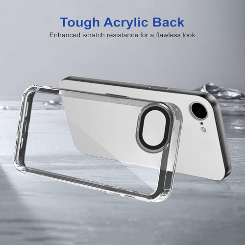 Image of Zapcase Back Case Cover for iPhone 16e | Compatible for iPhone 16e Back Cover | Case Cover with Camera Protection | (TPU + PC | Translucent Black)