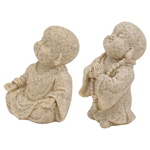 Balacoo 56V8ZU10SC821LH6Y7RIJ 2Pcs Mini Buddha Statue Small Monk Figurine Buddha Sculptures Ornament Little Monk Decor Tabletop Tea Set Accessories Diy Bonsai Terrarium Crafts Desk Ornaments thumb #7