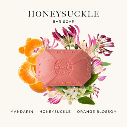 Image of Caswell-Massey Honeysuckle Natural Bar Soap for Women, Moisturizing Body Soap Bar for All Skin Types, Made with Essential Oils & Plant-Based Formula for Soft Skin, 3.5 oz