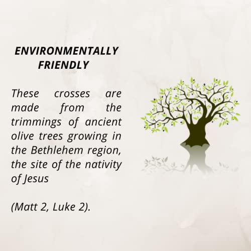 HolyRoses Croce da parete cristiana in legno