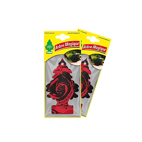 Arbre Magique Duo Pack Black Rose – Profumatore per Auto – 7 Settimane di Naturale Freschezza – Durata Costante – Profumo Raffinato e Vellutato – Aroma Elegante