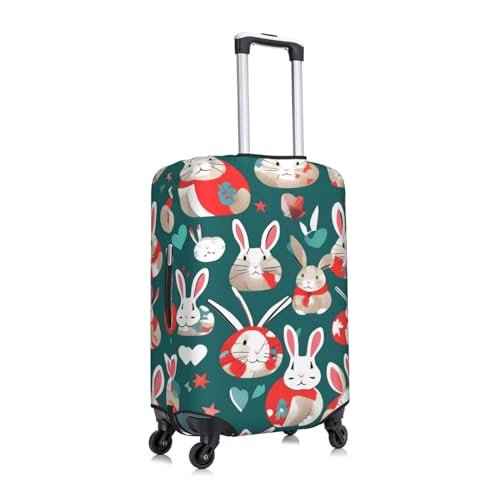Bunny Rabbits Luggage Covers For Suitcase Approved,Suitcase Cover Protector Fit 18-32 InchLuggage, Large3