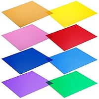 NEEWER 30 x 30cm Transparente Farbkorrektur Licht Gel Filter Set Packung: 8 Gel Blätter für Fotostudio Blitzlicht (Rot, Gelb, Orange, Grün, Lila, Rosa, Hellblau, Dunkelblau)