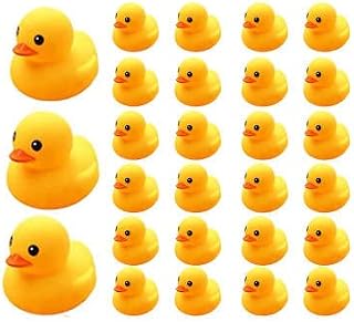 TinyClan 50pcs Rubber Ducks Bath Set Boys Girls Adults - Float & Squeak Small Yellow Ducky Ducks Duckies perfect for Baths,Kids Party, Birthday,Party Decoration, Favors Presents,bridal showers baby showers,Pool,Beach,Jeep( 1.6x1.5x1.4 inch/4×3.8×3.5 cm )