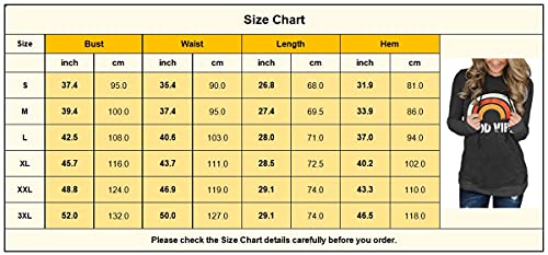 Onlypuff Rainbow Hoodie Shirt For Women Pocket Sweatshirt Tunic Tops Long Sleeve Xxl #TOP3