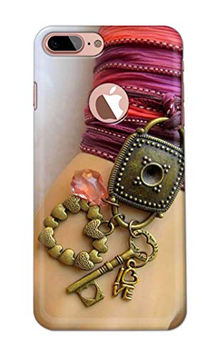 Image of Girl Hand with Keychain Hard Back Case Cover for iPhone 7 Plus Logo (5.5 inch) / iPhone 8 Plus Logo (5.5 inch), A1784, A1661 Back Cover -(J5) VNS2228