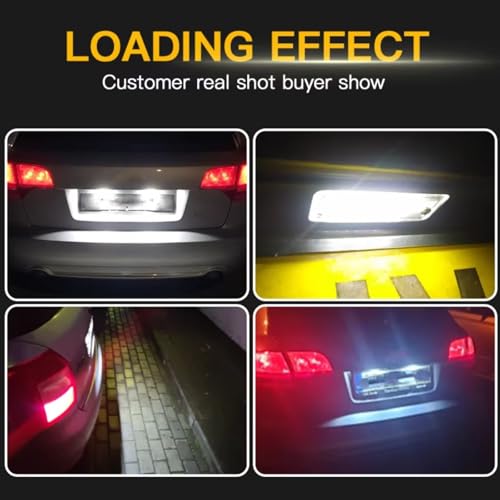 Lámpara de matrícula para coche compatible con sistemas de iluminación Audi 4