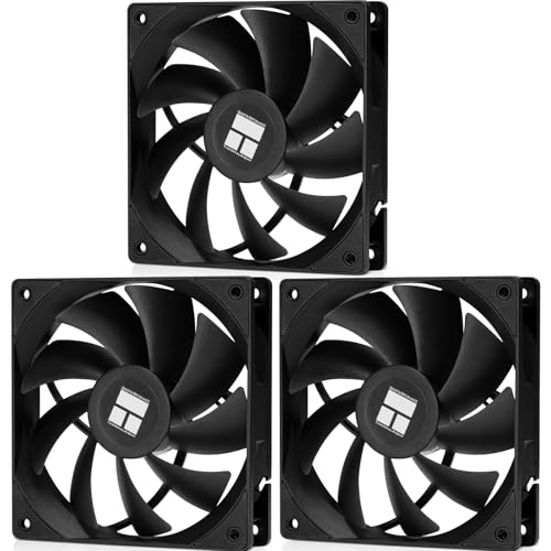TR TL-C12B V2 X3 120mm Case Fans 3-Pack, High Airflow PC Fans 1500 RPM, 66.17 CFM, 25.6 dBA, S-FDB Bearing, 4-Pin PWM for Computer Case or CPU Coolers