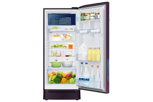 Image of Samsung 215 L, 5 Star, Digital Inverter, Direct-Cool Single Door Refrigerator (RR23H2H359R /HL, Paradise Bloom Red, Base Stand Drawer, Single Touch Defrost, 2026 Model)