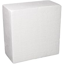 Oasis Supply Dummy Square Cake, 10" x 10" x 5", White