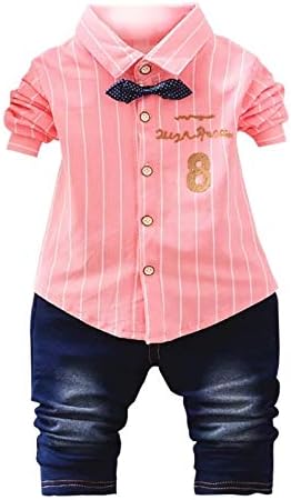 A P BoutiqueA P Boutique Baby Boy's Cotton Clothes Casual Shirt Pant Set (Orange, 18-24 Months)