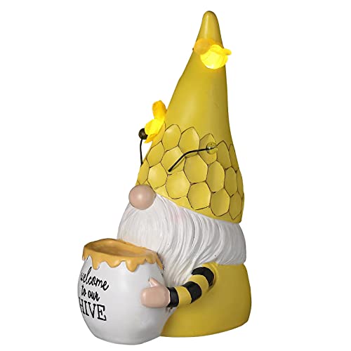 Newsparkle Garden Gnomes Decorations,Bee Garden Gnomes Outdoor For Yard,Garden Statues Beehive With Sunflower Solar Decor For Patio Yard Lawn Porch #TOP3