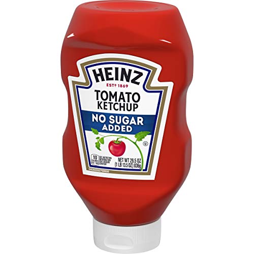 Image of Heinz No Sugar Added Tomato Ketchup (29.5 oz Bottles, Pack of 12)