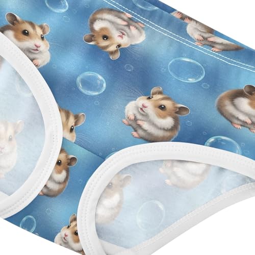 Joisal Toddler Girls Underwear 2t Cotton Little Girl Panties Fun Briefs Underpants Cute Hamsters Brown Blue4