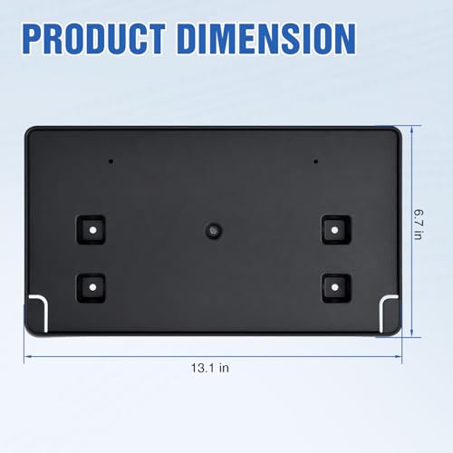 Image of Nilight Front License Plate Frame Holder Mounting Bracket for 2018-2023 2024 2025 2026 Jeep Wrangler JL JLU & Gladiator JT Accessories Replace # 68295610AA CH1068150 Black only for Steel Bumper