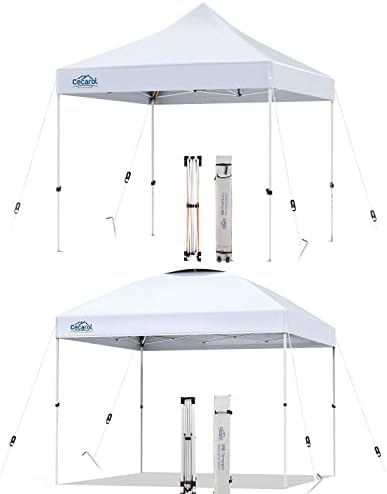 Cecarol S10 Premium 10x10 Commercial Pop Up Canopy Tent and Cecarol S10 Compact Pop Up Canopy Tent