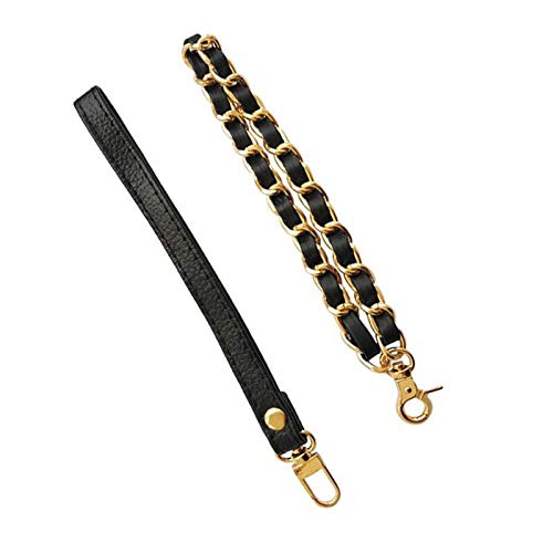 Beaulegan Purse Wrist Straps - Genuine Leather - Replacement for Clutch Pouch, Set of 2 PCS Black (Gold Buckle) Beaulegan Purse Wrist Straps - Genuine Leather - Replacement for Clutch Pouch, Set of 2 PCS Black (Gold Buckle)