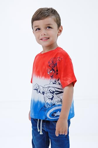 Marvel Avengers July 4th Little Boys Matching Family T-Shirt Tie Dye Red/White/Blue 6 - image 6