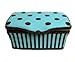 Blue and Brown Polka Dots and Stripes 3 Piece Set Baby Basket