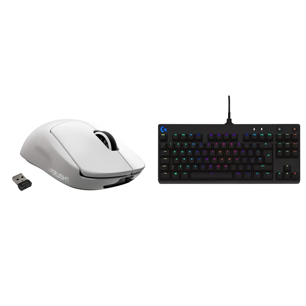 Buy Logitech G PRO X SUPERLIGHT Wireless Gaming Mouse, White & PRO TKL Mechanical Gaming