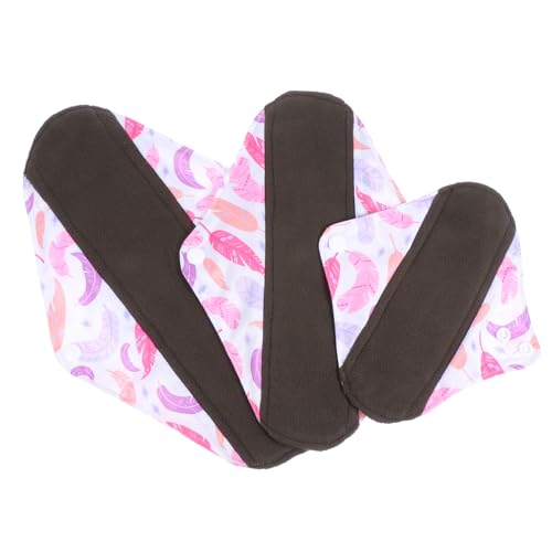 TOVINANNA 3pezzi Asciugamani Igienici Riutilizzabili Bamboo Assorbenti Lavabili Per Ciclo Mestruale Fodere Anti-perdita Comodi e Morbidi Per Donne e Uomini Per Sport e Viaggi