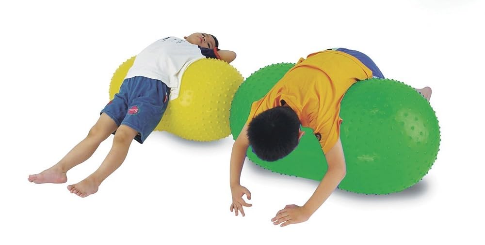 CanDo Rolka do ćwiczeń z kulką kulkową NUBS/kulką motocyklową/piłką fitness w kształcie orzeszków ziemnych Sensi - zielona, 60 cm x 110 cm