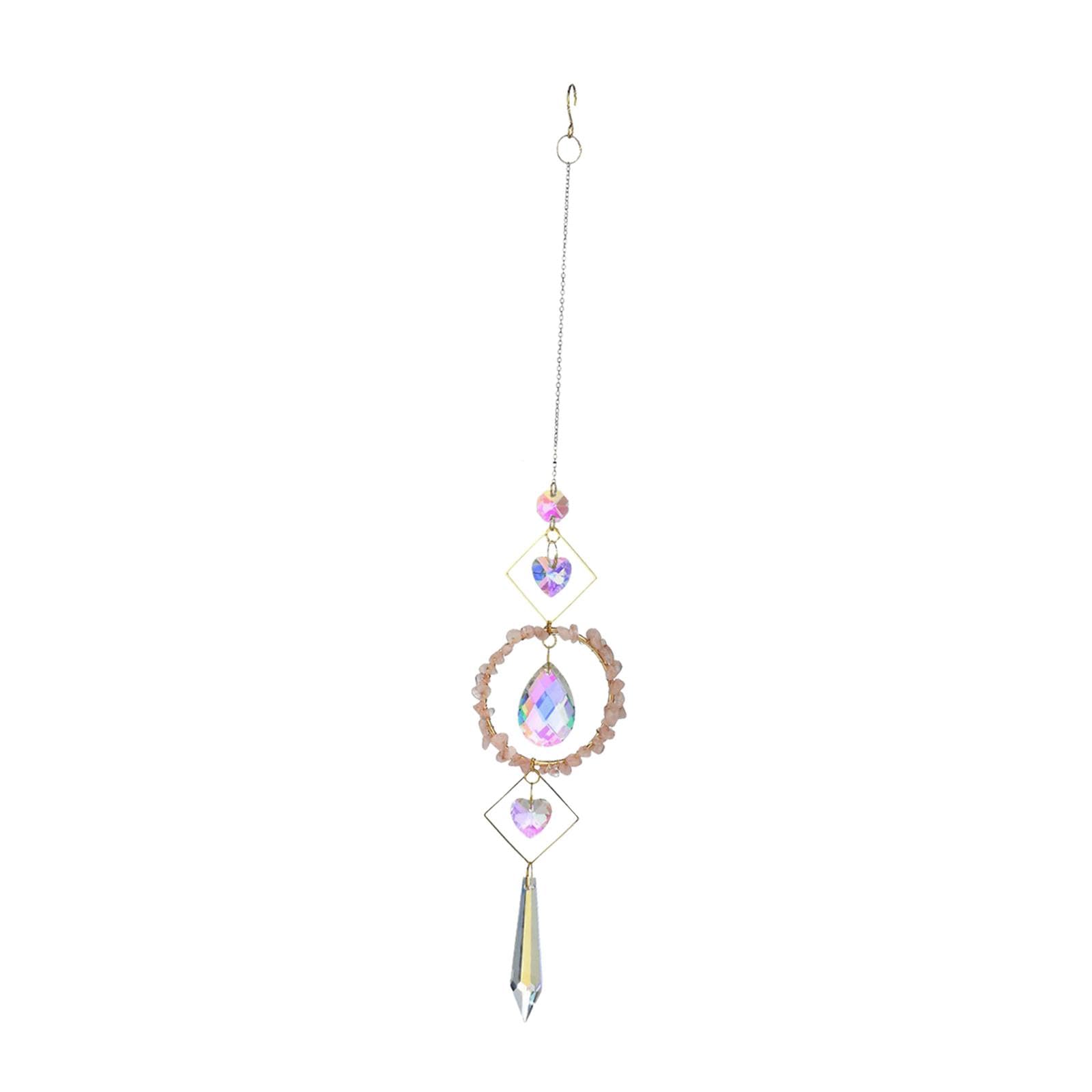 MERISHOPP® Wind Chime Artificial Crystal Prism Pendant Window Car Hanging Colored Maker Pink|Home & Garden | Home Decor| Suncatchers & Mobiles|1 Hanging Colored Maker-image-34