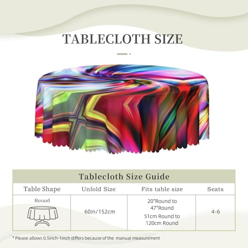 Nappe de table ronde avec imprimé floral chic en tissu polyester