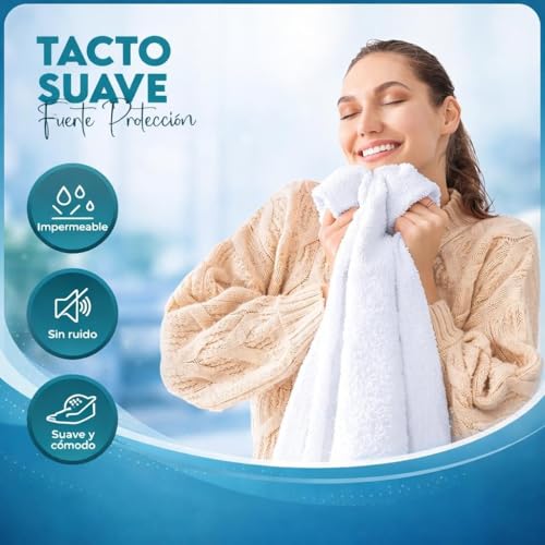Cubrecolchón rizo Prana reversible protector de cama de algodón transpirable 6