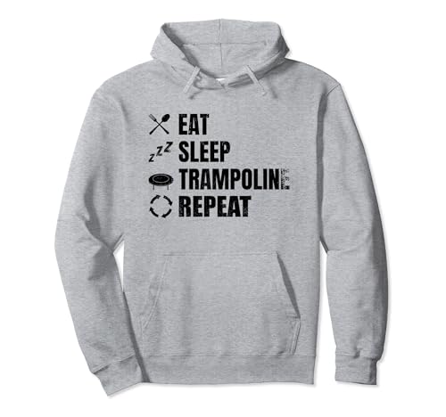 Eat Sleep Trampoline Repeat Trampoline Athlete Sudadera con Capucha