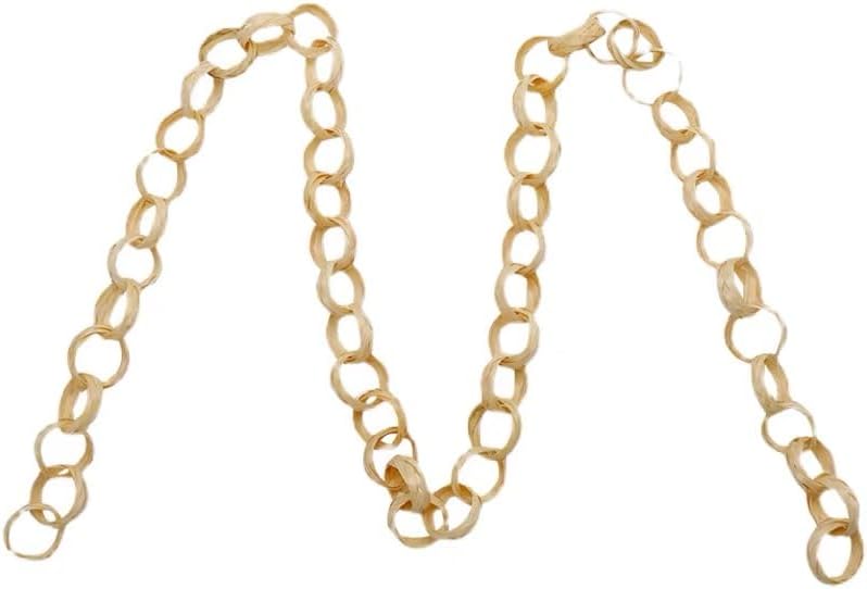 78.75 inch Long Bamboo Chain, Natural Material, Bamboo Woven Bamboo Ring Decoration 1 Piece