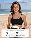 2026 Fashion Sports Swim Bra Classic Bikini Tops for Women Bathing Suits Top with Padded Crop Swimsuit Black 2XL