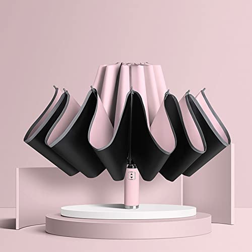 AMZWDMZ Parapluie Inversé Automatique,Parapluie Pliant Automatique,Parapluie Pliant Coupe Vent,Parapluie de Voyage,Parapluie Poche,Anti-UV,Léger Mode Compact Portable Cover
