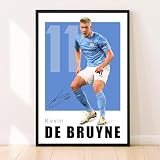 De Bruyne Poster, Famous Soccer Player Posters, Kevin De Bruyne Posters For Boys Bedroom, Soccer Wall Art, Gift for Fan Football, Kevin De Bruyne Wall Art, Living Room Sport Room Gift for Fan Football - 12x18 Inches