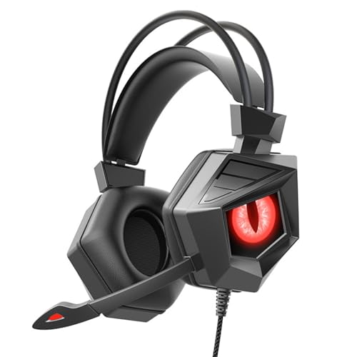Image of Pongnas Wired Gaming Headset with Clear Stereo Sound Noise Cancelling Mic Ergonomic Over Ear Design for PC Blue