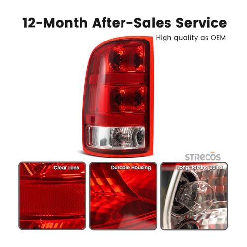 STRECOS Pair Tail Lights for 2007-2013 GMC Sierra 1500 2500HD 3500HD by STRECOS - Used condition - Image 2