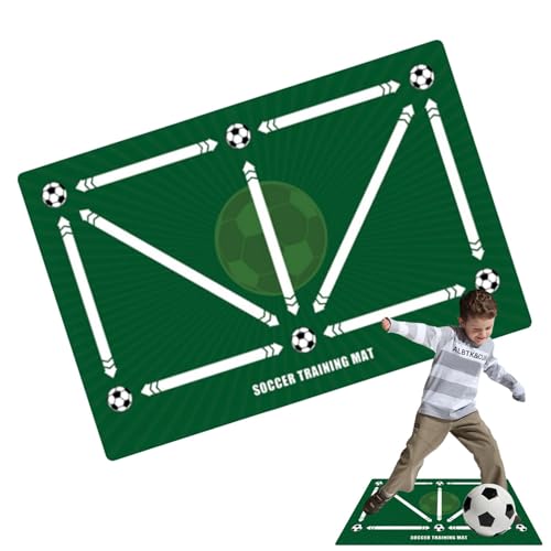 Fußball-Trainingsmatte – Verschleißfeste, Rutschfeste, Dribbelnde, Geräuschlose Sport-Hilfs-Requisiten-Matte, Agility-Footstep-Trainingsdecke Für Teenager,Kinder Für Das Training Im Innen- Und