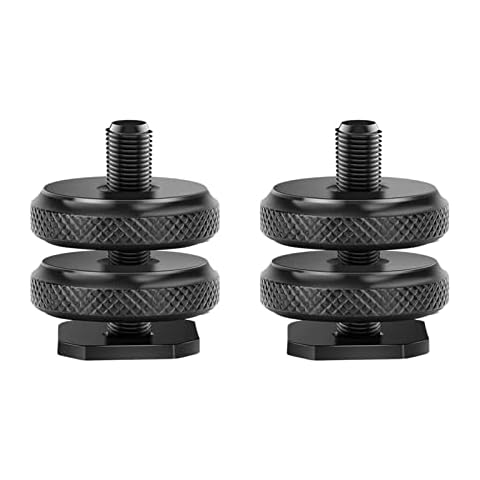 Rnitle Kamera Blitzschuh Adapter[2 Stück],1/4" Zoll Gewinde,Stativgewinde für Blitzschuh,für Stativgewinde auf Blitzschuh Mikrofone Audiorecorder Stativanschluss(Schwarz) Cover