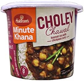 Haldiram's Indian Savory Spiced Crispy Snack Mix Minute Khana Choley Chawal 105g