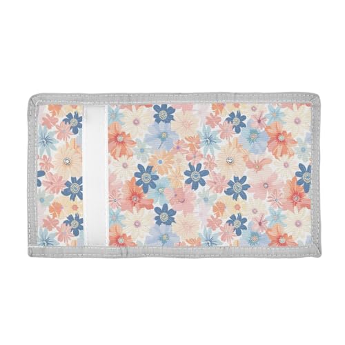 ALAZA Kids Wallets for Boys Girls Toddler Trifold Wallet Children Small Floral Pastel Color with Zipper Coin Pocket2