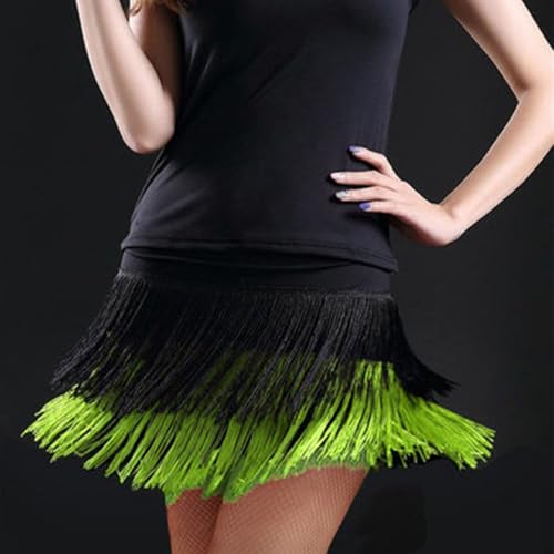 Vestido baile tipo falda con purpurina y flecos para disfraces cómodos de mujer 2