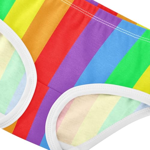 Rainbow Stripe Colorful Toddler Girls's Underwear 2T Rainbow Stripe Colorful4