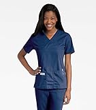 Urbane Essentials 9534 Double Pocket Crossover Top Navy L