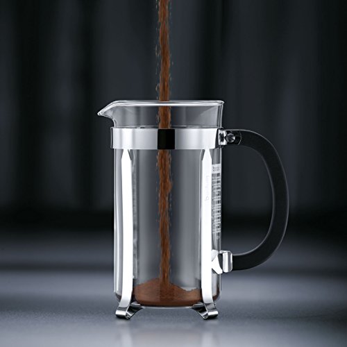 Image of Bodum 12oz Chambord French Press Coffee Maker, High-Heat Borosilicate Glass, Polished Stainless Steel - Made in Portugal