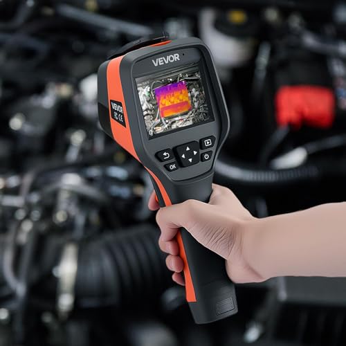 VEVOR Kamera termowizyjna, rozdzielczość podczerwieni 384 x 288 pikseli, przenośny termowizor z wizją 5 Mpx, częstotliwość odświeżania 30 Hz, ekran dotykowy 8,9 cm, -20°C do 460°C, transfer WiFi