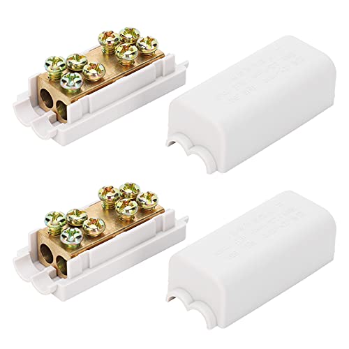 2 Bloques De Terminales T, Divisor Principal Alta Potencia 1 Entrada 2 Salidas, Bloque De Empalme Rápido para conexión De Cables Zk-1310 1000V 80